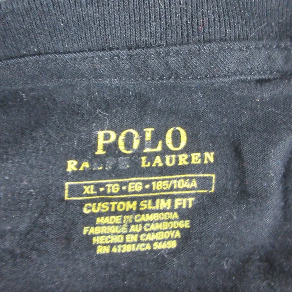Polo Ralph Lauren Shirt Mens XL Black Short Sleeve Cotton Pony Logo Tee Casual